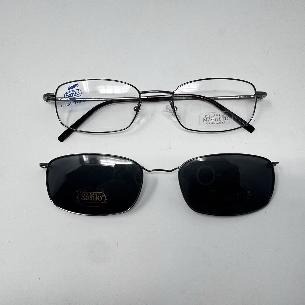 Vintage Safilo Team 4041 40F Eyeglass Frames 51-19-140 Clip-On New Old Stock